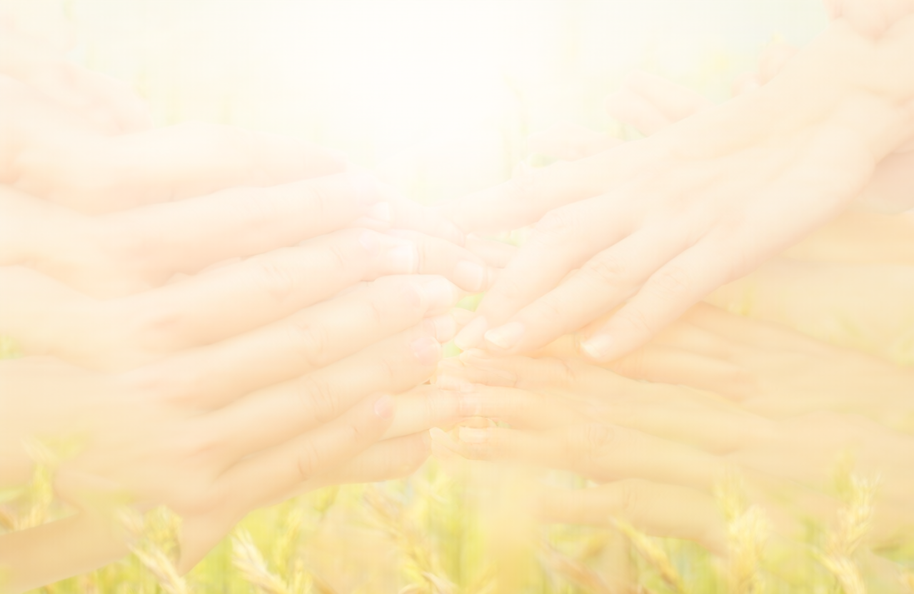 Händer som möts i dagsljus — hands joined in daylight